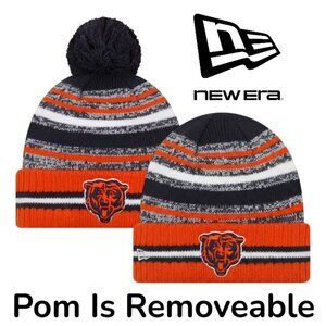 NEW 2021 NFL NEW ERA ON FIELD SIDELINE POM BEANIE - Chicago Bears